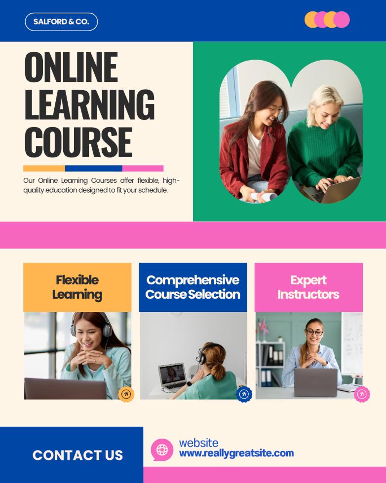 Original English online learning course creative